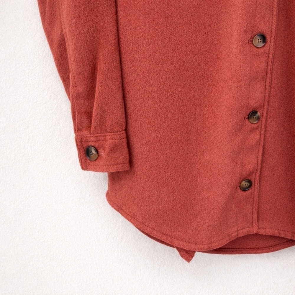 NWT Old Navy Soft-Brushed Utility Shacket Rust – Medium Petite - Picture 6 of 10